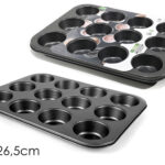 Teglia per 12 Muffin e Cupcake Antiaderente | 35x26,5 cm