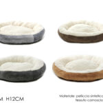 Cuccia Rotonda Soft per Cani e Gatti – Comfort in Pelliccia e Camoscio