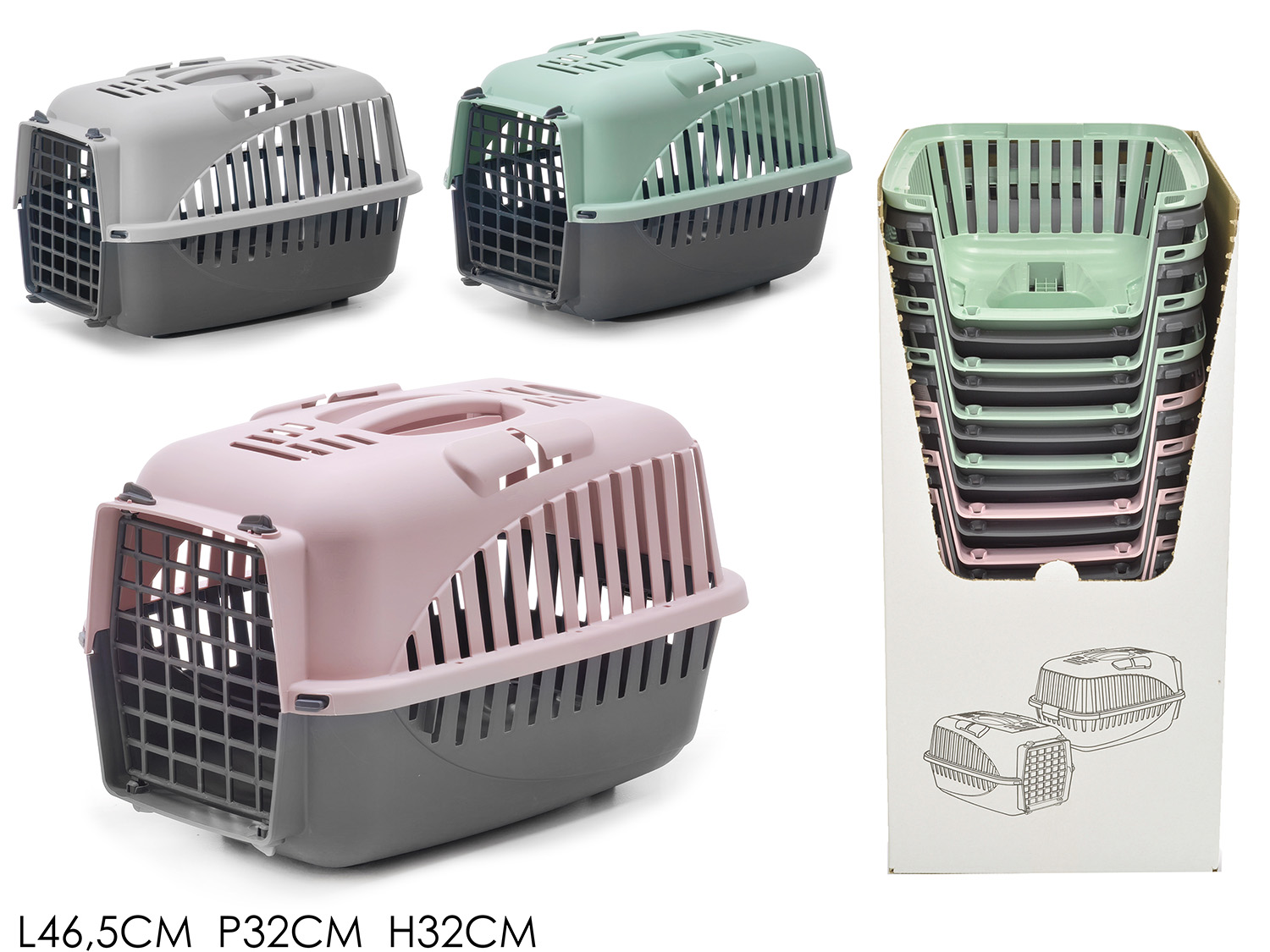 TRASP.CROSSLAND1 46,5X32X32H Trasportino Rigido per Cani e Gatti – Sicurezza e Comfort in Viaggio - immagine 1