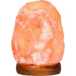 Lampada di Sale Rosa dell'Himalaya USB – 100% Naturale con Base in Legno 0,5/1 kg