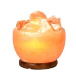 Lampada di Sale Rosa dell'Himalaya a Braciere – 100% Naturale