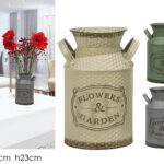 Vaso a Anfora "Flowers & Garden" in Metallo – Stile Vintage e Shabby Chic
