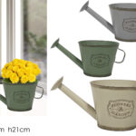 Vaso Annaffiatoio Decorativo "Flowers & Garden" in Metallo – Stile Country Chic