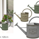 Annaffiatoio Decorativo Vintage "Flowers & Garden" – Portapiante in Metallo (Assortito)