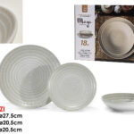 Servizio Piatti 18 Pezzi "Maya" in Stoneware – Design Materico e Naturale