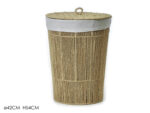 Cesta Portabiancheria in Corda con Coperchio – Design Naturale Ø42 cm
