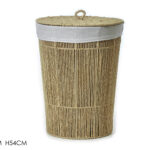 Cesta Portabiancheria in Corda con Coperchio – Design Naturale Ø42 cm