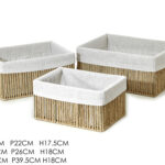 Set Ceste Organizer in Corda e Tessuto – Soluzione Salvaspazio Elegante