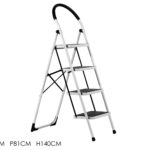 Scala Domestica in Acciaio a 4 Gradini – Sicurezza e Altezza Extra