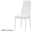 Set 6 Sedie da Pranzo Moderne – Seduta Imbottita Effetto Pelle Colore Bianca - immagine 2