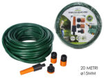 Tubo da Giardino Rinforzato 20 Metri - Kit Completo con Accessori e Lancia a Getto Regolabile