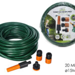 Tubo da Giardino Rinforzato 20 Metri - Kit Completo con Accessori e Lancia a Getto Regolabile