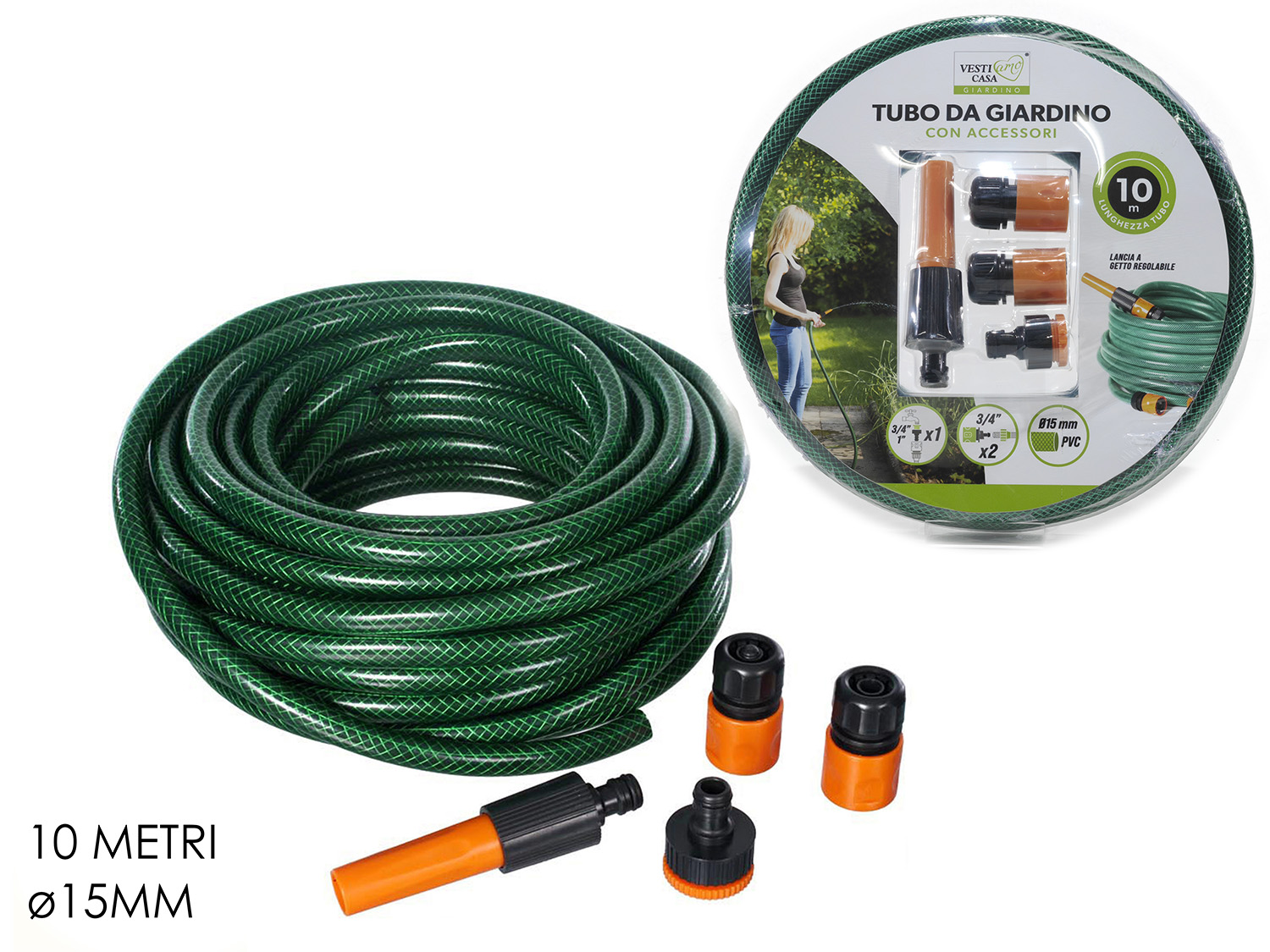 692910 Tubo da Giardino 10 Metri con Kit Accessori - immagine 1