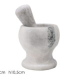 Mortaio con Pestello in Marmo Grigio – Diametro 10,5 cm
