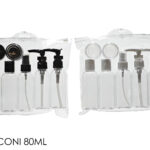 Set Flaconi da Viaggio 80ml – con Borsetta in Pvc