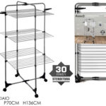 Stendibiancheria a Torre Asso3 in Acciaio – 30 Metri di Stenditura