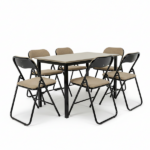 Set 6 Sedie Pieghevoli Colore Crema