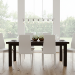 Set 6 Sedie da Pranzo Moderne – Seduta Imbottita Effetto Pelle Colore Bianca