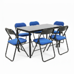 Set 6 Sedie Pieghevoli – Velluto Blu