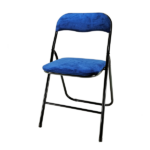 Set 6 Sedie Pieghevoli – Velluto Blu - immagine 2