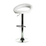 Set 2 Sgabelli da Bar Moderni in Similpelle Bianca – Altezza Regolabile e Girevoli - immagine 2