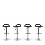 Set 2 Sgabelli Alti Design Moderno – Nero - immagine 3