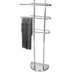 Portasciugamani da Terra a Scala in Metallo Cromato – H 104 cm - immagine 2