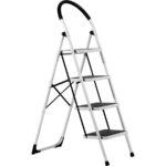 Scala Domestica in Acciaio a 4 Gradini – Sicurezza e Altezza Extra - immagine 3