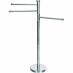 Portasciugamani da Terra a 3 Bracci in Acciaio Inox Cromato - immagine 3