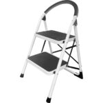 Scaletta Pieghevole 2 Gradini con Impugnatura Morbida – Sicura e Compatta - immagine 2
