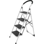 Scala Domestica in Acciaio a 4 Gradini – Sicurezza e Altezza Extra - immagine 2