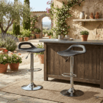 Set 2 Sgabelli Alti Design Moderno – Nero