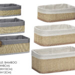 Set 3 Cestini Rettangolari in Bamboo