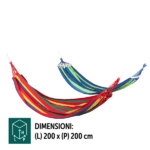 Amaca in Tessuto Con Barre in Legno - immagine 2