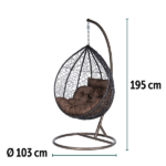 Poltrona Sospesa - Marrone - immagine 3