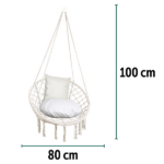 Sedia a Dondolo Sospesa - Bianca - immagine 3