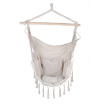 Sedia Sospesa con Barra in Legno - Crema - immagine 2