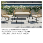 Set Tavolino Con 2 Poltrone e Divano - immagine 6