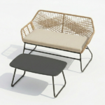 Set Tavolino Con 2 Poltrone e Divano - immagine 3