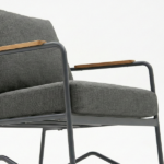 Set Salotto Con 2 Poltrone  Divano e Tavolino-Antracite - immagine 3