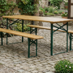 Set Tavolo Birreria 180x70 cm Con 2 Panchine