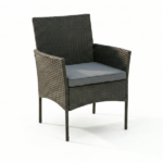 Set Tavolino con 2 Poltrone e Divano - Grigio Scuro - immagine 3