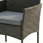 Set Tavolino con 2 Poltrone e Divano - Grigio Scuro - immagine 4