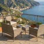 Set Tavolino Con 2 Poltrone e Divano - Tortora