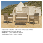 Set Tavolino Con 2 Poltrone e Divano - Tortora - immagine 6