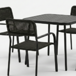 Set Tavolo Con 4 Sedie - Antracite - immagine 2