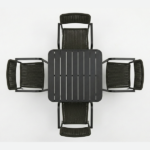 Set Tavolo Con 4 Sedie - Antracite - immagine 3