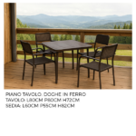 Set Tavolo Con 4 Sedie - Marrone - immagine 5