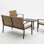 Set Tavolo Con Panchina e 2 Poltrone - Beige - immagine 2