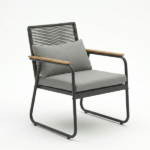 Set Divano Con 2 Poltrone e Tavolino - Grigio - immagine 3